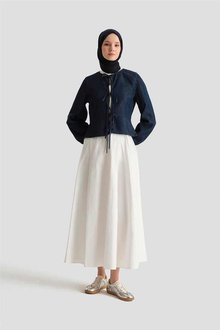 Armine Tencel Bluz 25YD9127 Koyu Lacivert