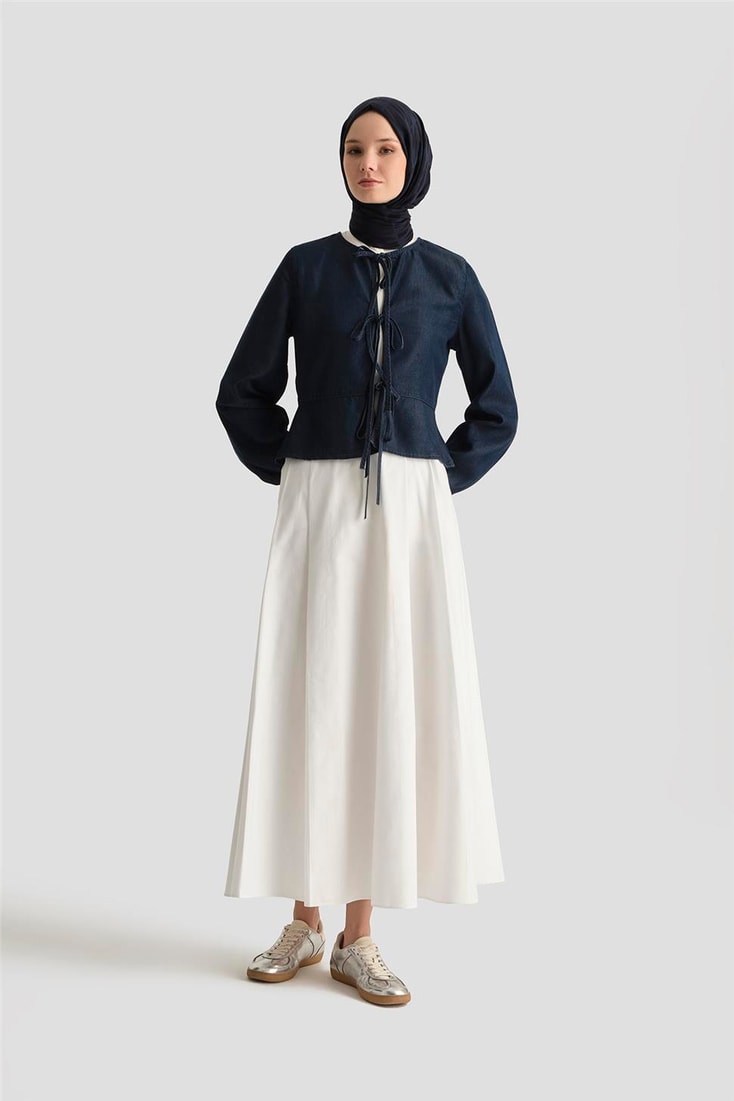 Armine Tencel Bluz 25YD9127 Koyu Lacivert