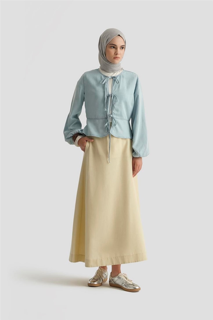 Armine Tencel Bluz 25YD9127 Mavi