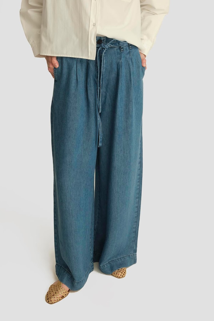 Armine Tencel Wideleg Pantolon 25YD9130 İndigo