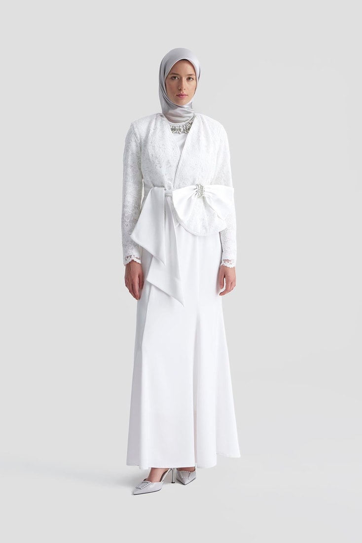 Armine Abiye 25YD9184 Beyaz