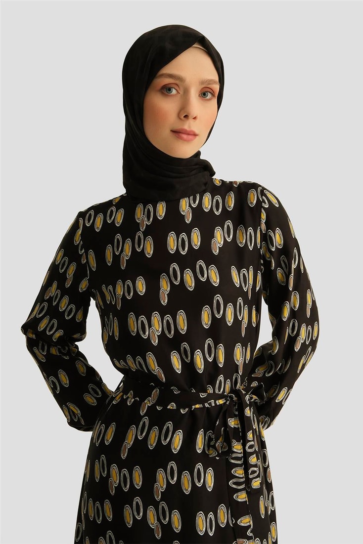 Armine Trend Elbise 25YT928 Siyah