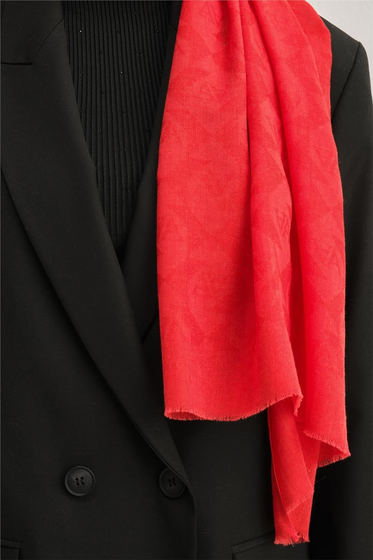 Armine Tencel Yün Monogram Desen Şal 13 