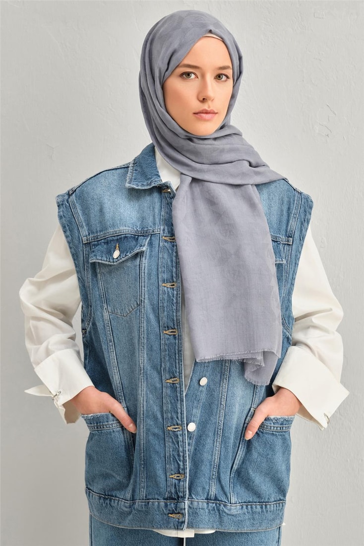 Armine Tencel Yün Monogram Desen Şal 30