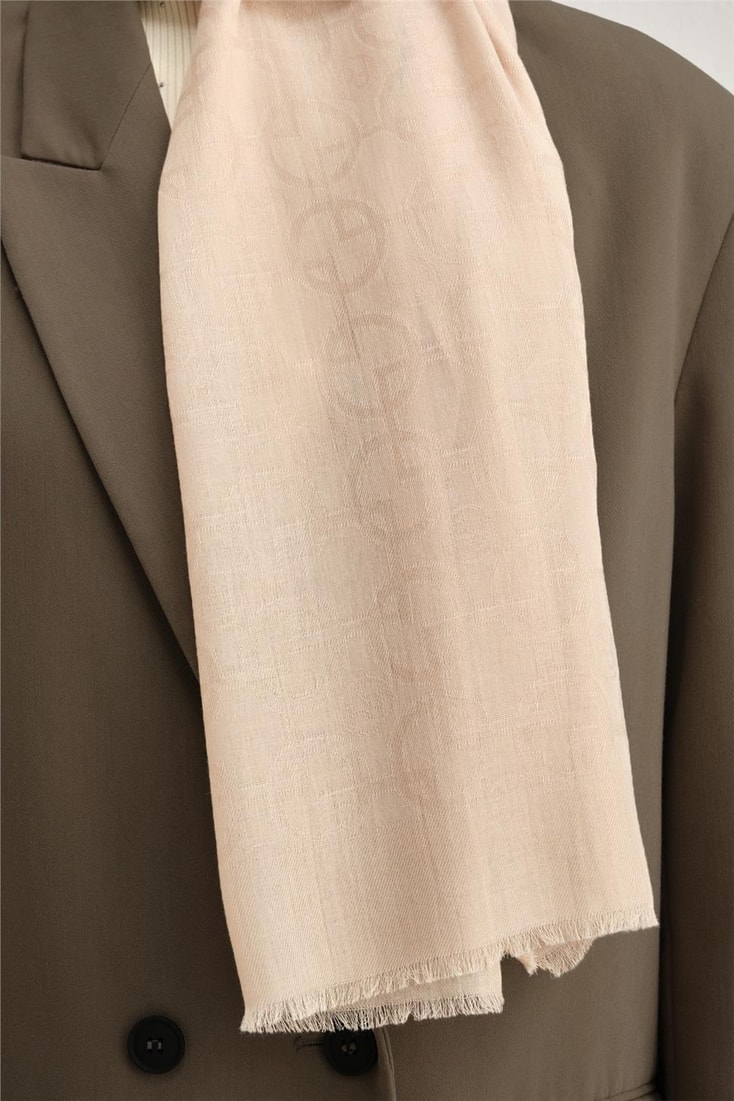 Armine Tencel Yün Geometrik Desen Şal 02