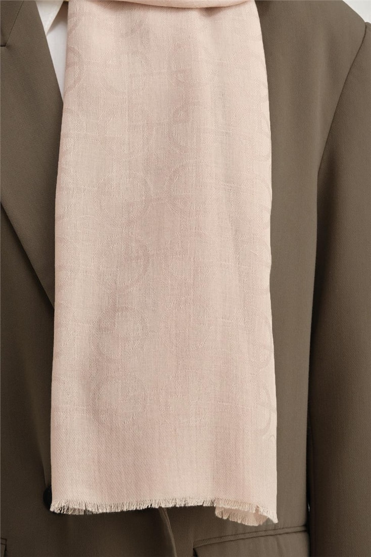 Armine Tencel Yün Geometrik Desen Şal 05