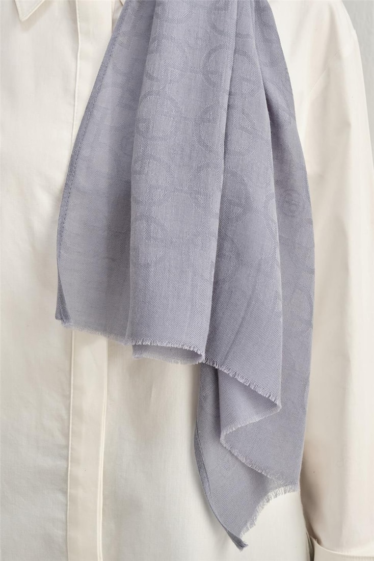 Armine Tencel Yün Geometrik Desen Şal 30