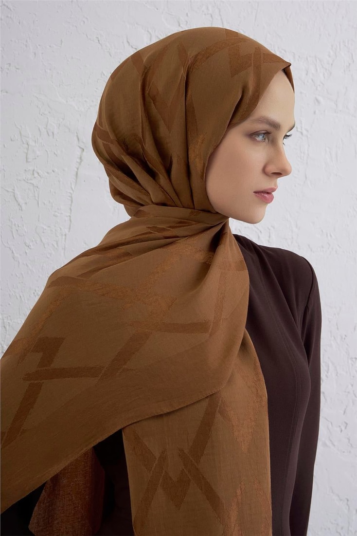 Armine Lyocell Naia Zikzak Desen Şal  1- 74