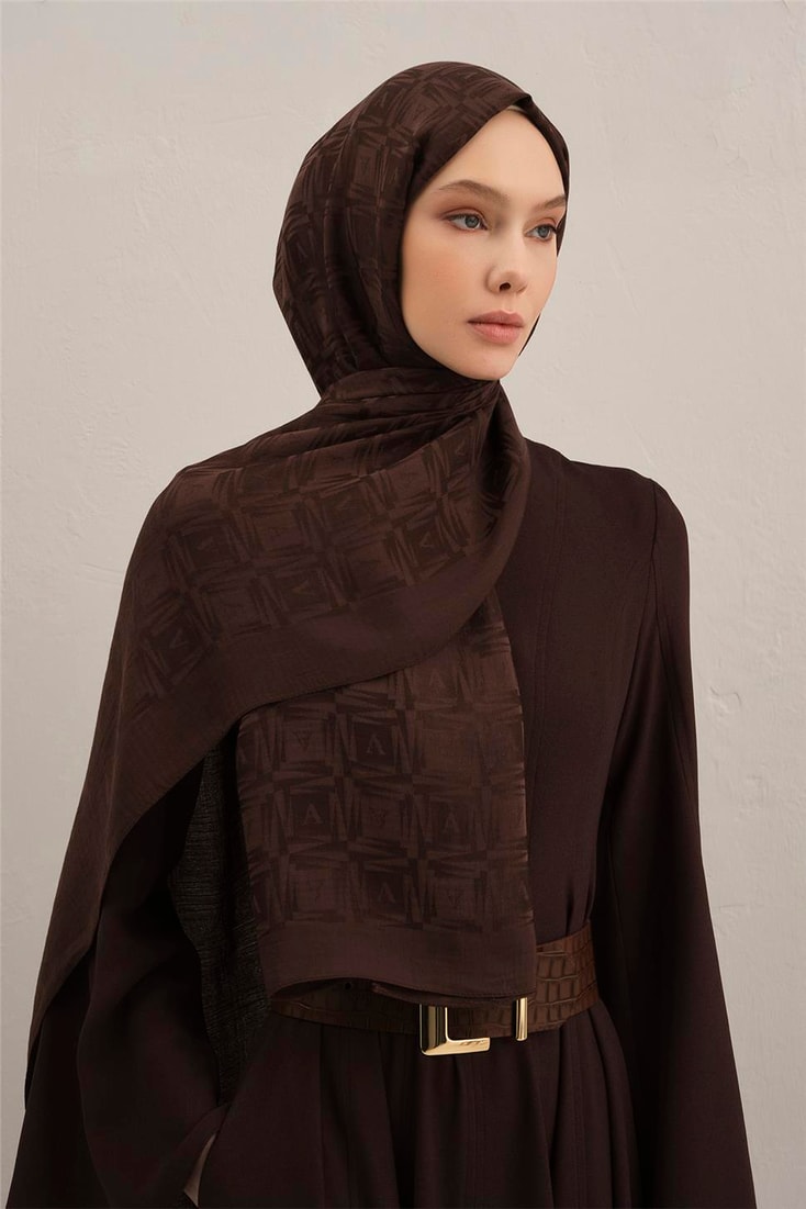 Armine Lyocell Naia Kare Monogram Şal 6 10