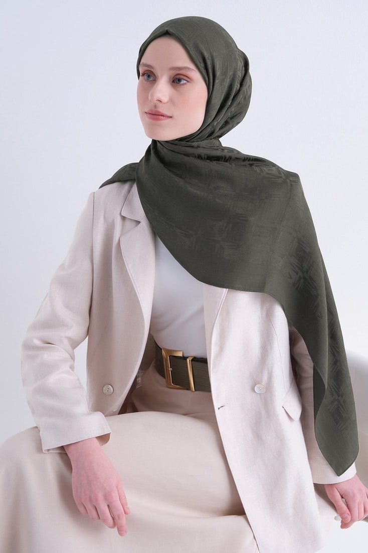 Armine Lyocell Naia Kare Monogram Şal 6 18