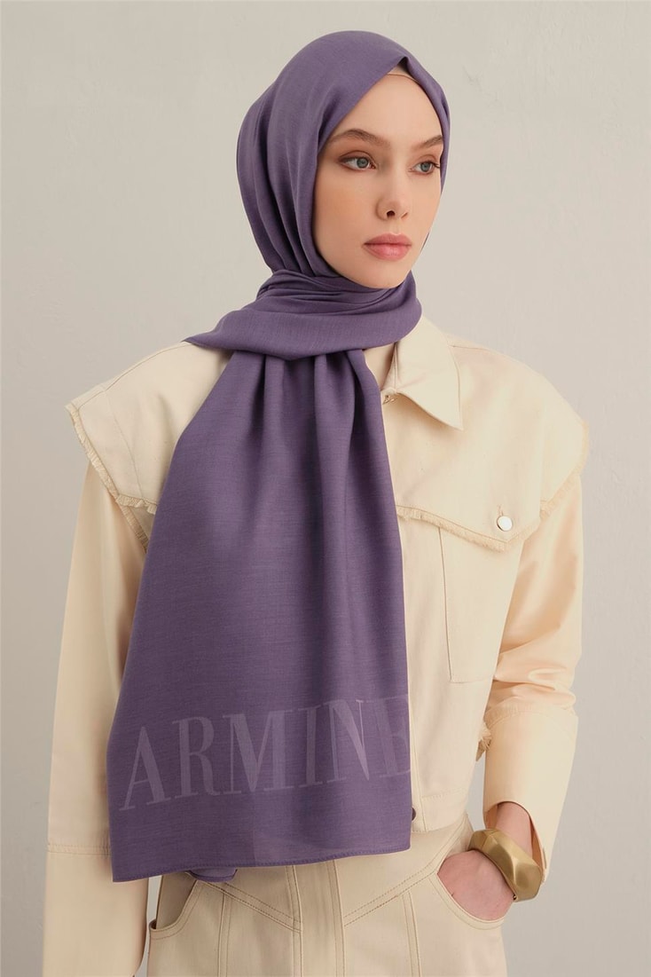 Armine Logo Drop Pamuk İpek Şal 45