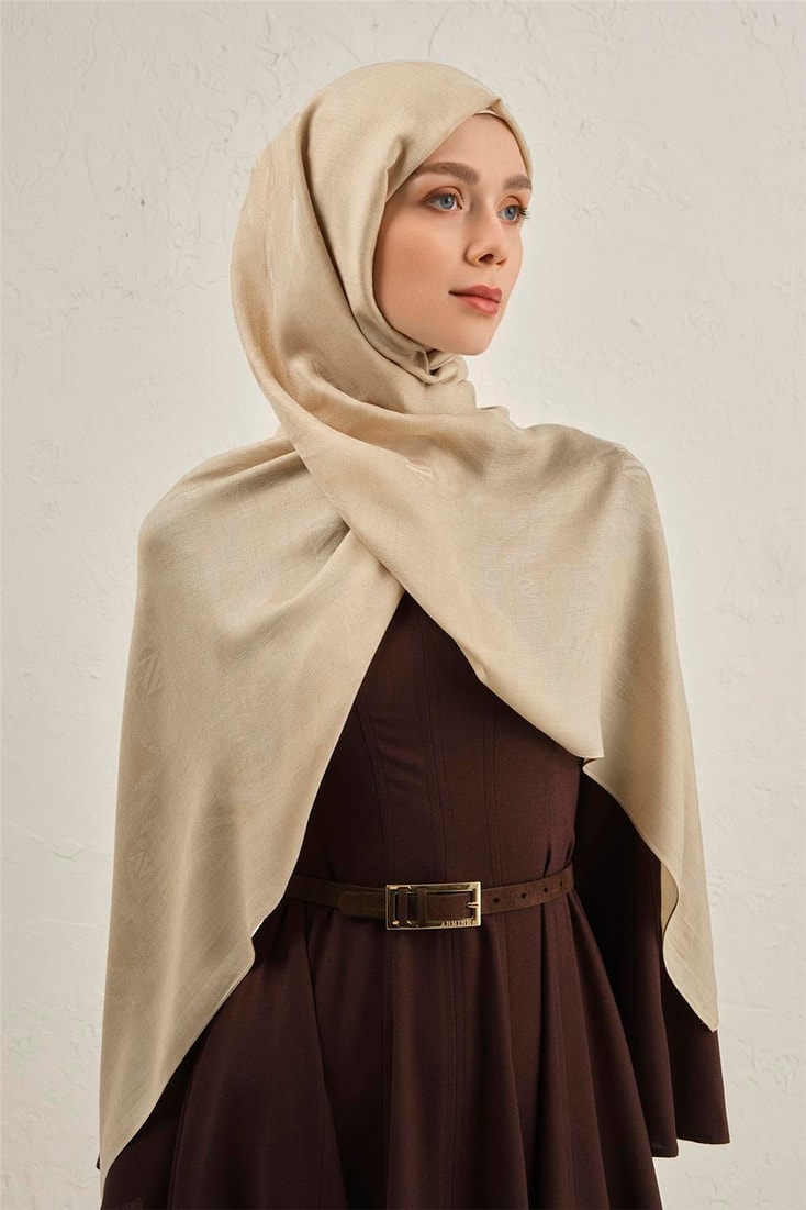 Armine Woolair Dalga Monogram Şal 1 04