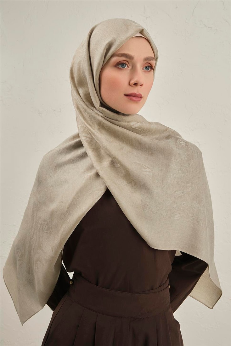 Armine Woolair Dalga Monogram Şal 1 07