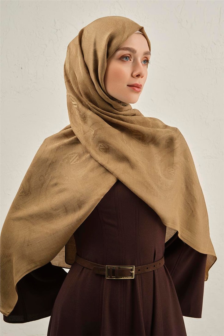 Armine Woolair Dalga Monogram Şal 1 10