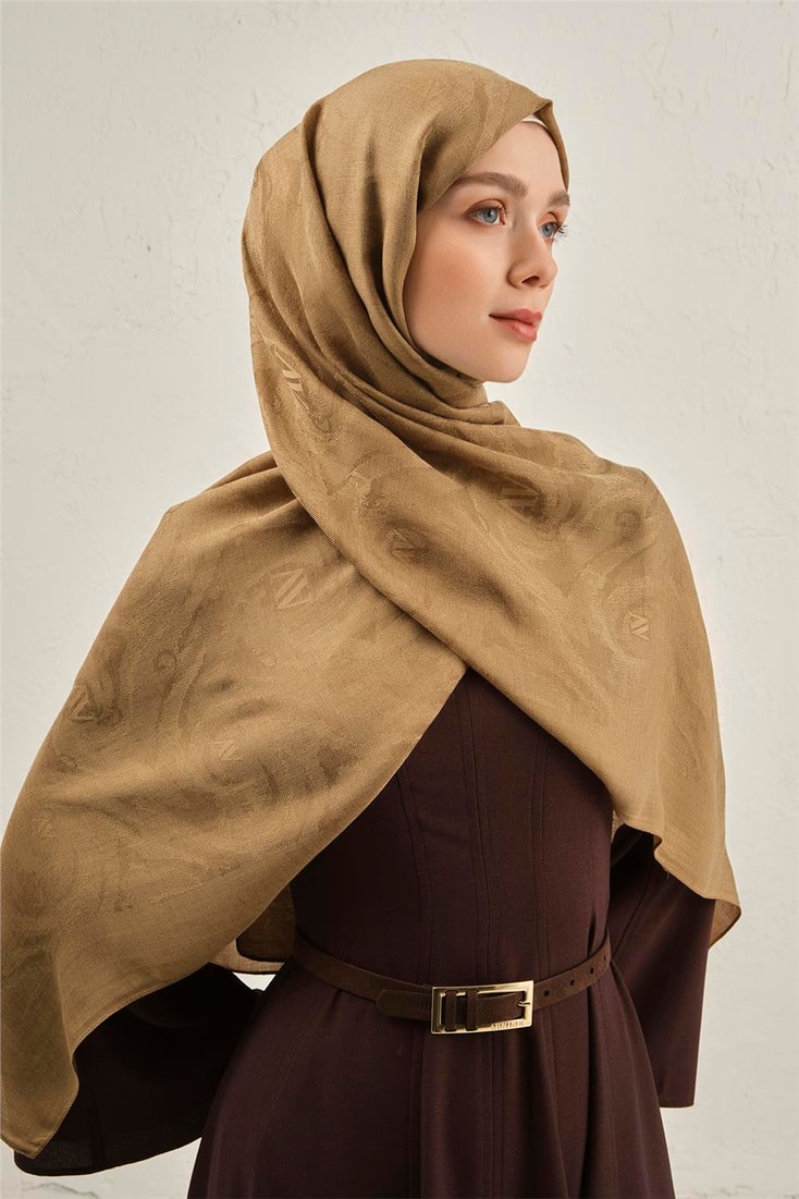 Armine Woolair Dalga Monogram Şal 1 10
