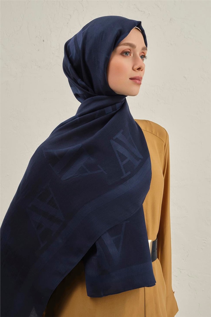 Armine Woolair Harf Monogram Şal 2 02