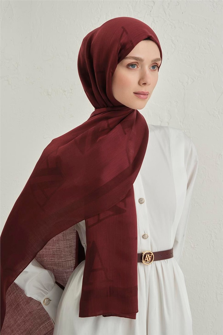 Armine Woolair Harf Monogram Şal 2 32