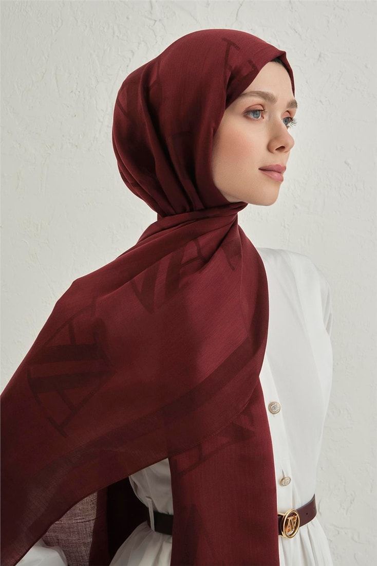 Armine Woolair Harf Monogram Şal 2 32