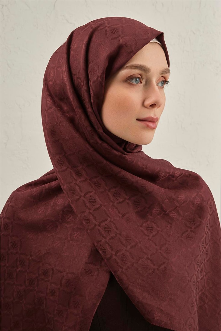 Armine Pamuk  Floş Monogram Zincir Şal 1 32
