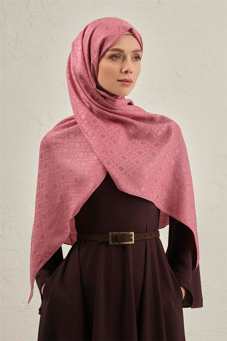 Armine Pamuk  Floş Monogram Zincir Şal 1 37