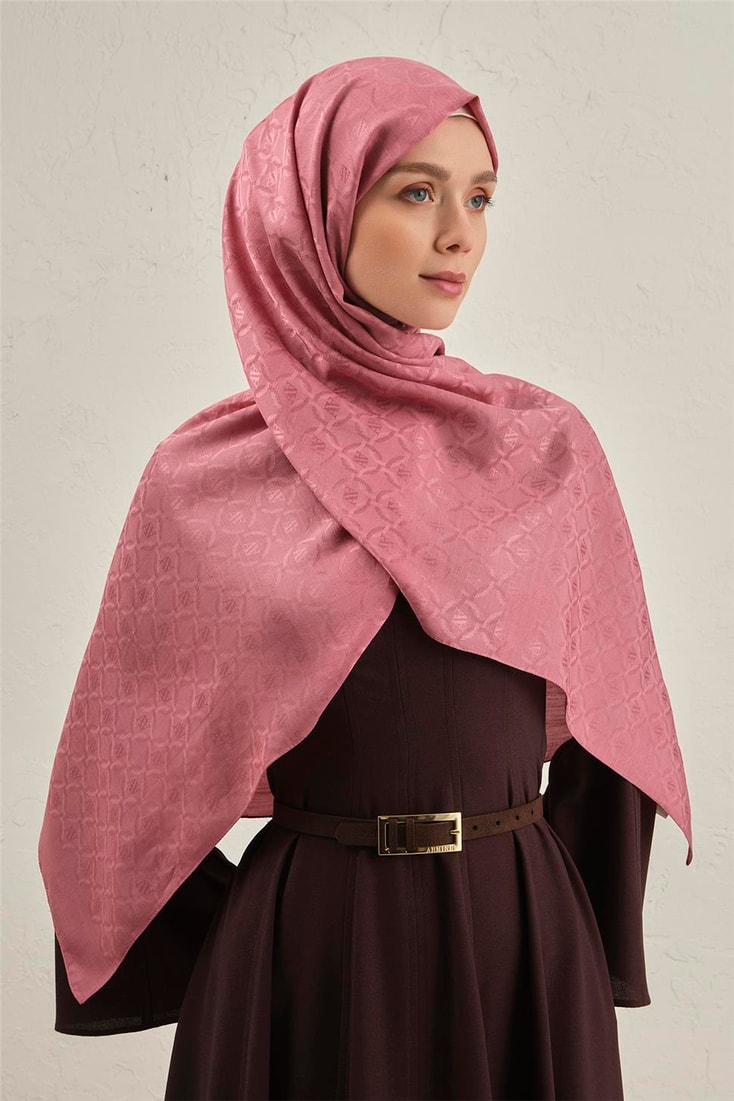 Armine Pamuk  Floş Monogram Zincir Şal 1 37