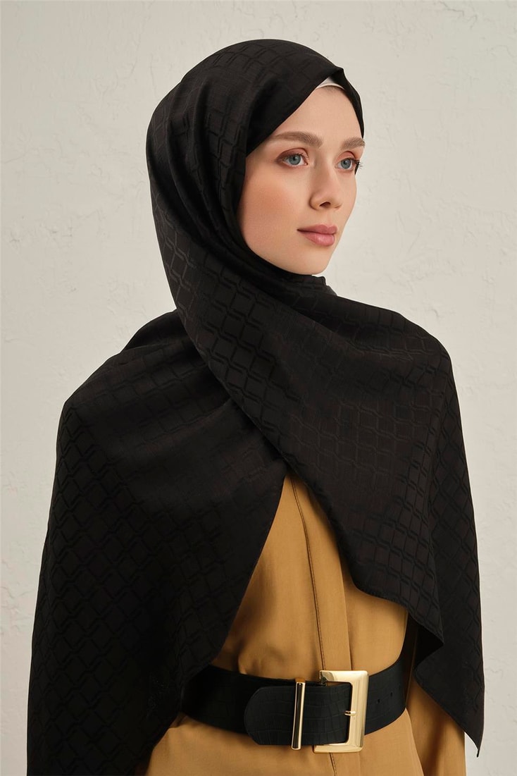 Armine Pamuk  Floş Çapraz Desen Şal 2 01