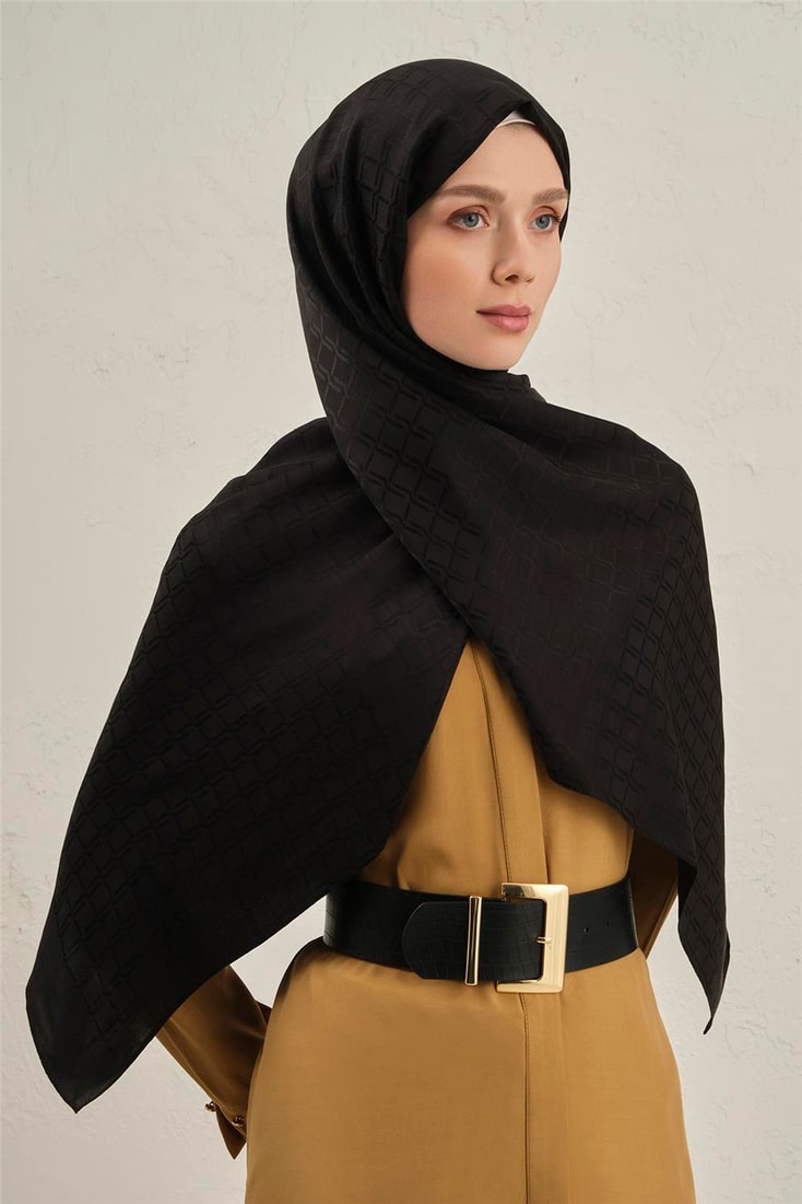 Armine Pamuk  Floş Çapraz Desen Şal 2 01