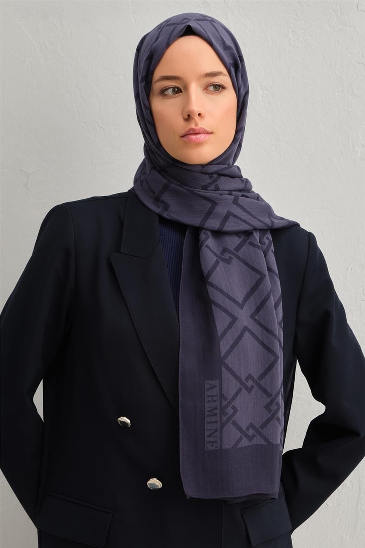 Armine Tencel İpek Zincir Desen Şal 3293