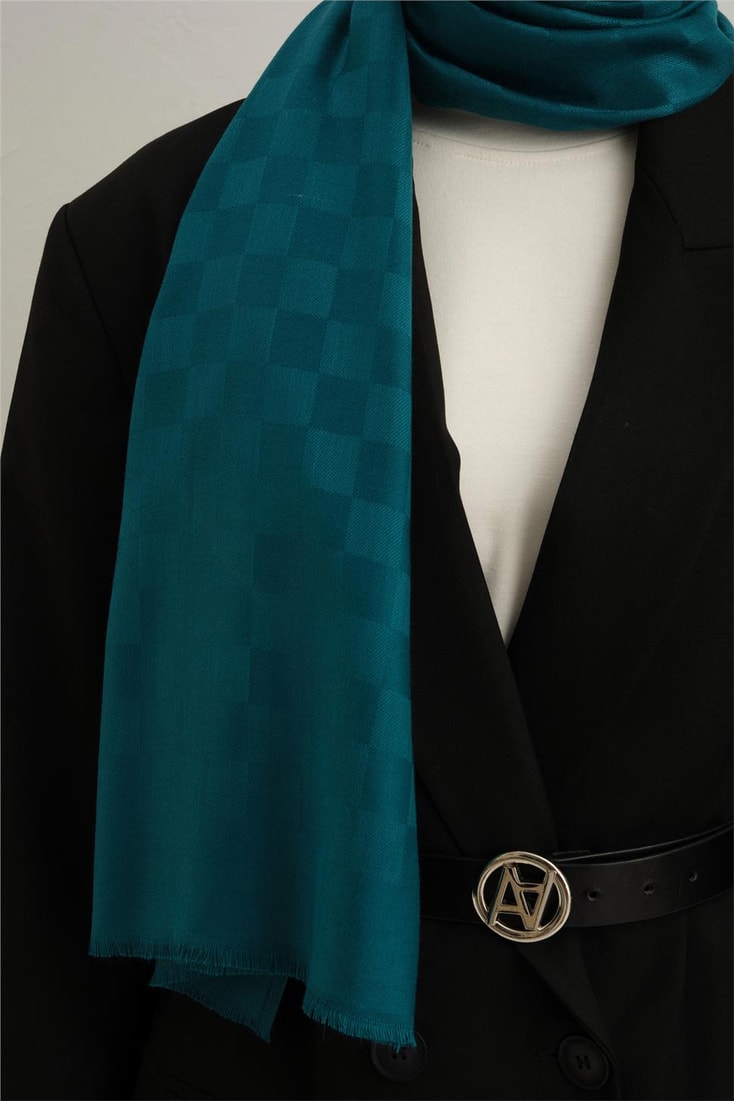 Armine Viscon Kare Desen Şal 01