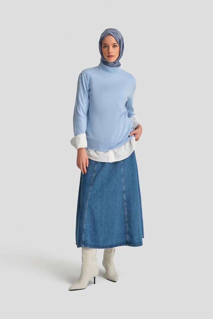 Armine Denim Etek 24Kd3407 İndigo