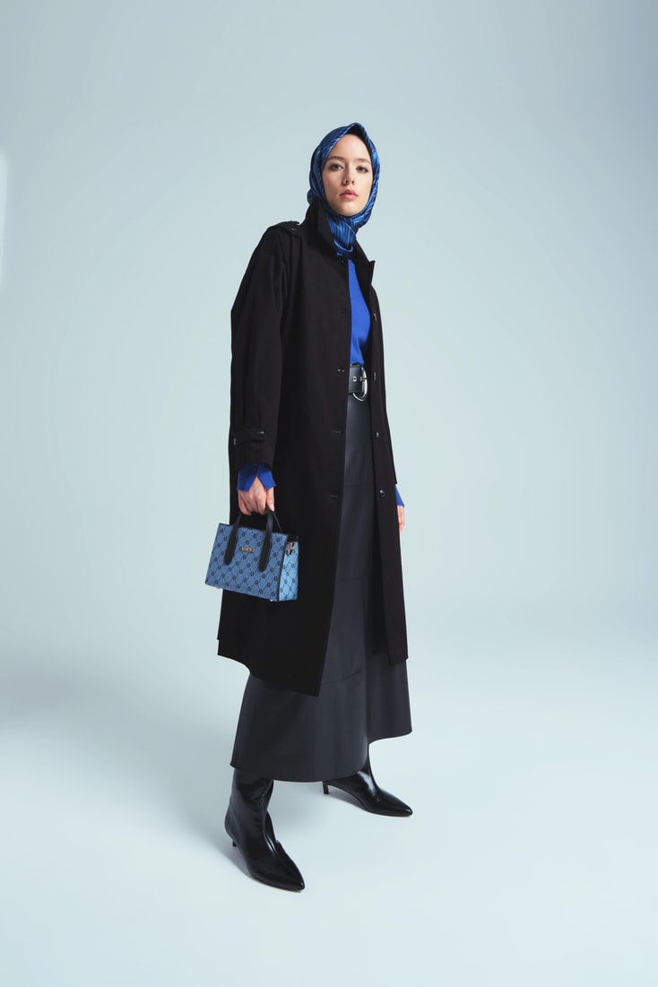 Armine Yarım Astarlı Pamuk Kap 24K7516 Siyah