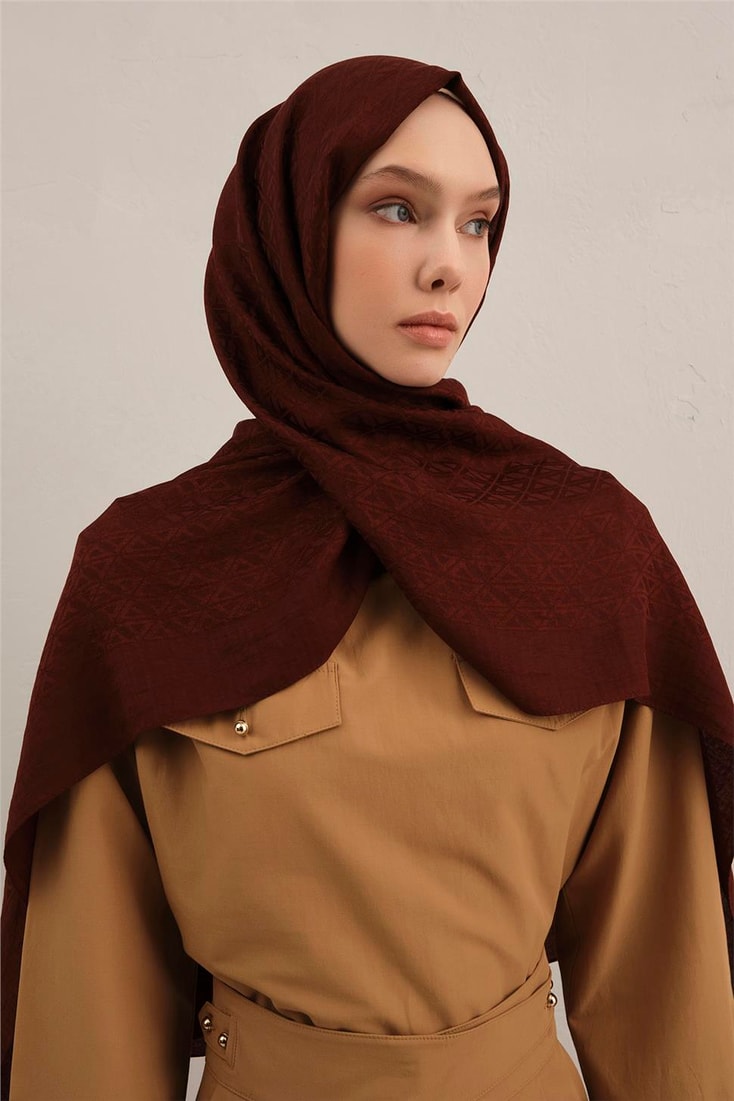 Armine Lyocell Naia Üçgen Monogram Şal 5 32
