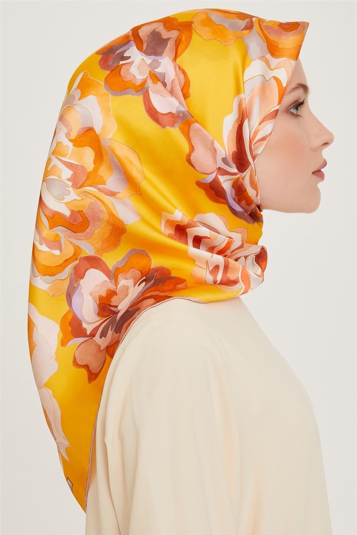 Armine Sura Saf İpek Eşarp 9234D 01 24