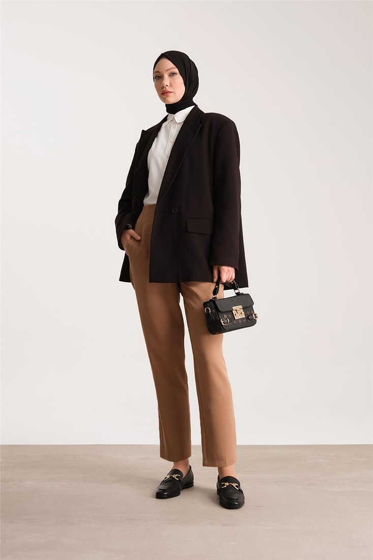 Armine High Waist Carrot Trousers Medium2518 Camel