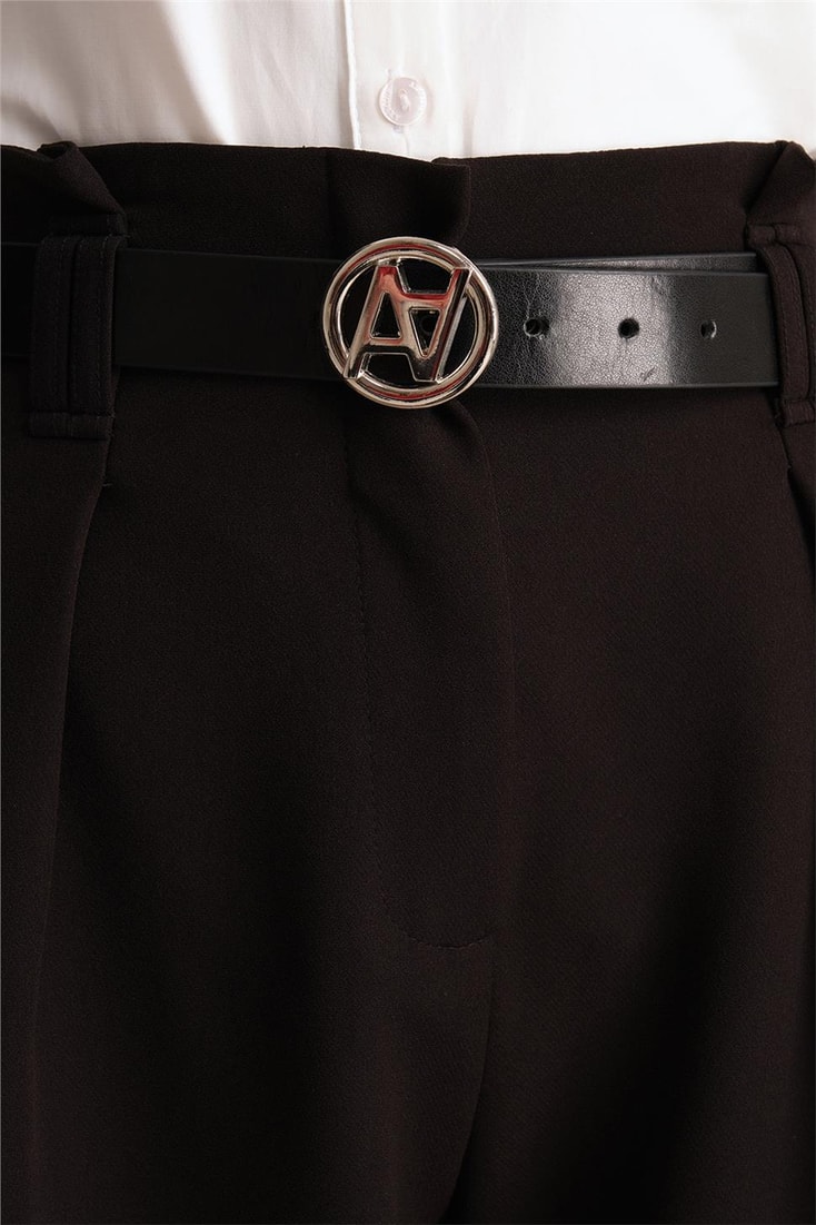 Armine Belted Palazzo Trousers Ort2519 Black