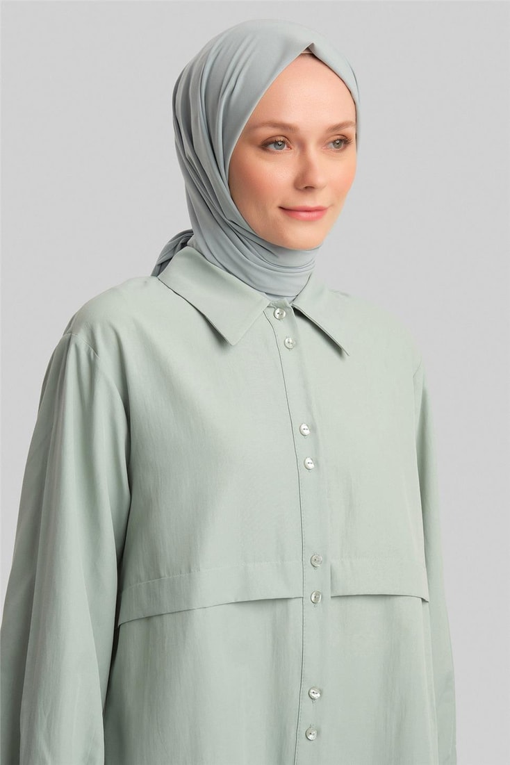 Armine Kol Detaylı Gömlek 23K3441 Çağla