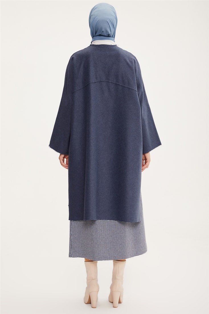 Armine Asimetrik Ve Oversize Fermuarlı Hırka 22K5915 Morcivert