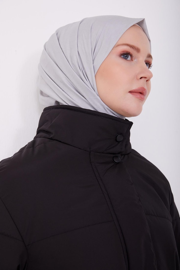 Armine Waist Belted Puffer Coat 22K7808 Black