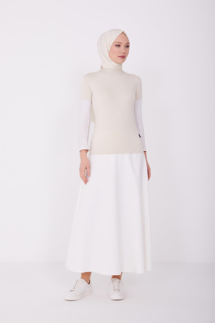 Armine Kısa Kol Badi 22Kd9037-1 Bej