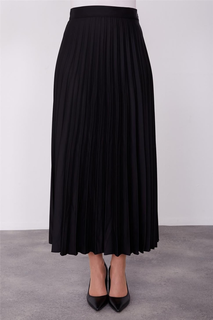 Armine Basic Pleated Skirt 23K1429 Black