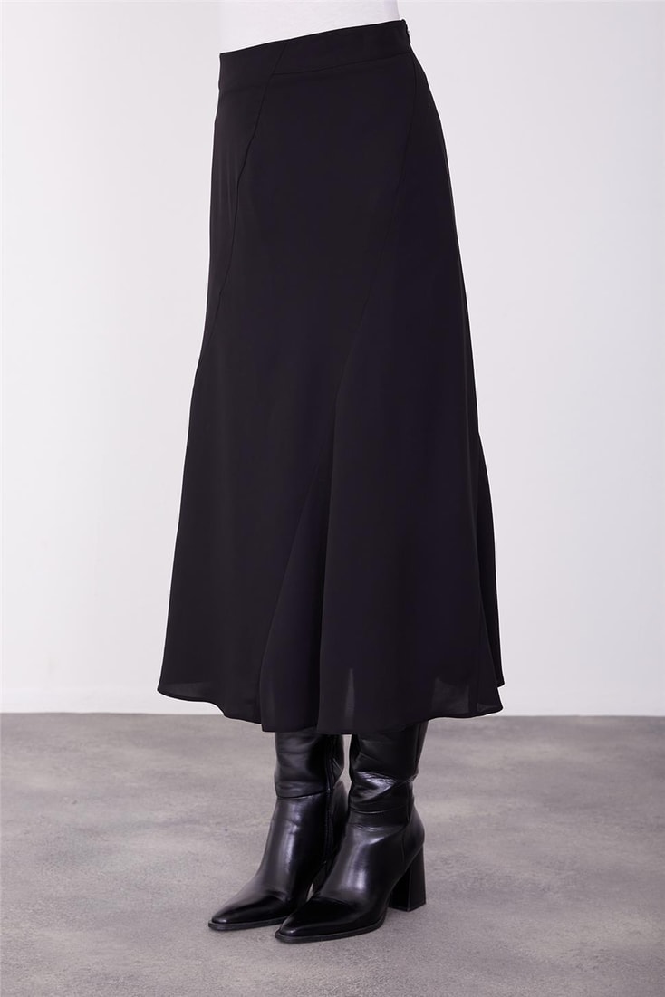 Armine Bias Cup Detailed Godeli Skirt 23K1530 Black