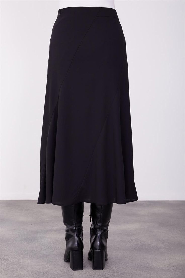 Armine Bias Cup Detailed Godeli Skirt 23K1530 Black