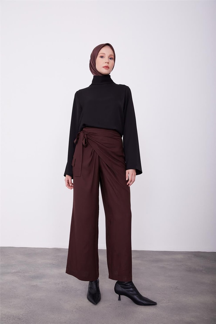 Armine Side Tie Detail Trousers 23K2425 Bitter