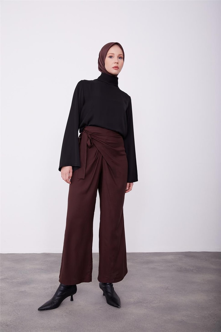 Armine Side Tie Detail Trousers 23K2425 Bitter