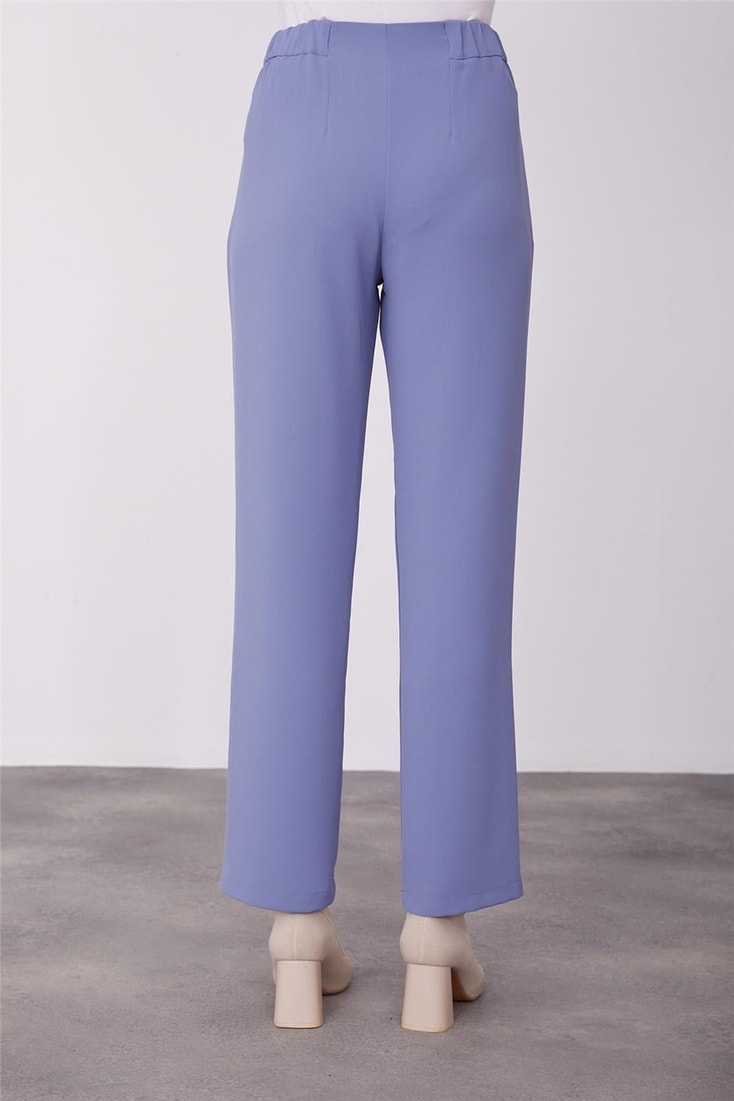 Armine Side Pockets Front Buttoned Trousers 23K2429 Gray Blue