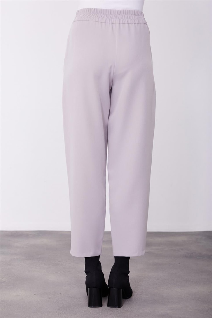 Carrot pants with elastic at the back 23K2502 Gray