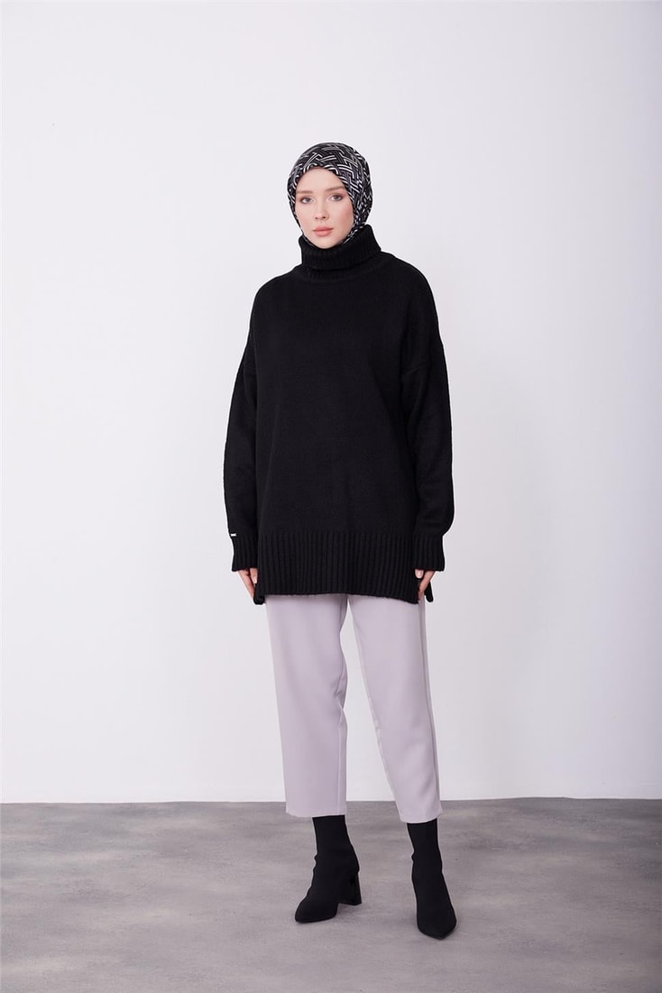 Carrot pants with elastic at the back 23K2502 Gray