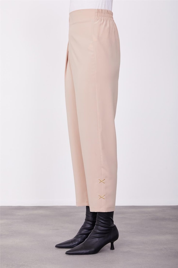 Armine Embroidered Trousers 23K2507 Beige