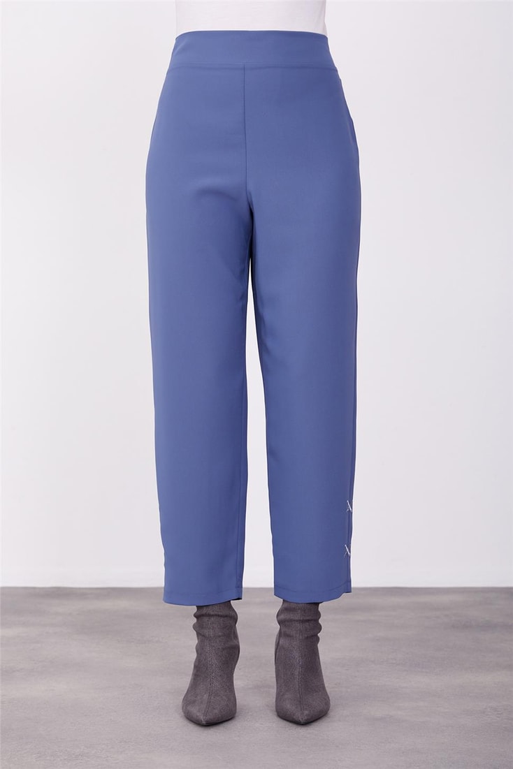 Armine Leg Embroidered Trousers 23K2507 Indigo