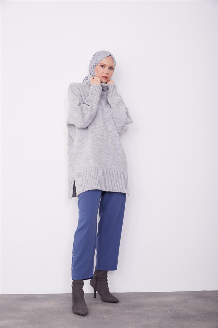 Armine Leg Embroidered Trousers 23K2507 Indigo
